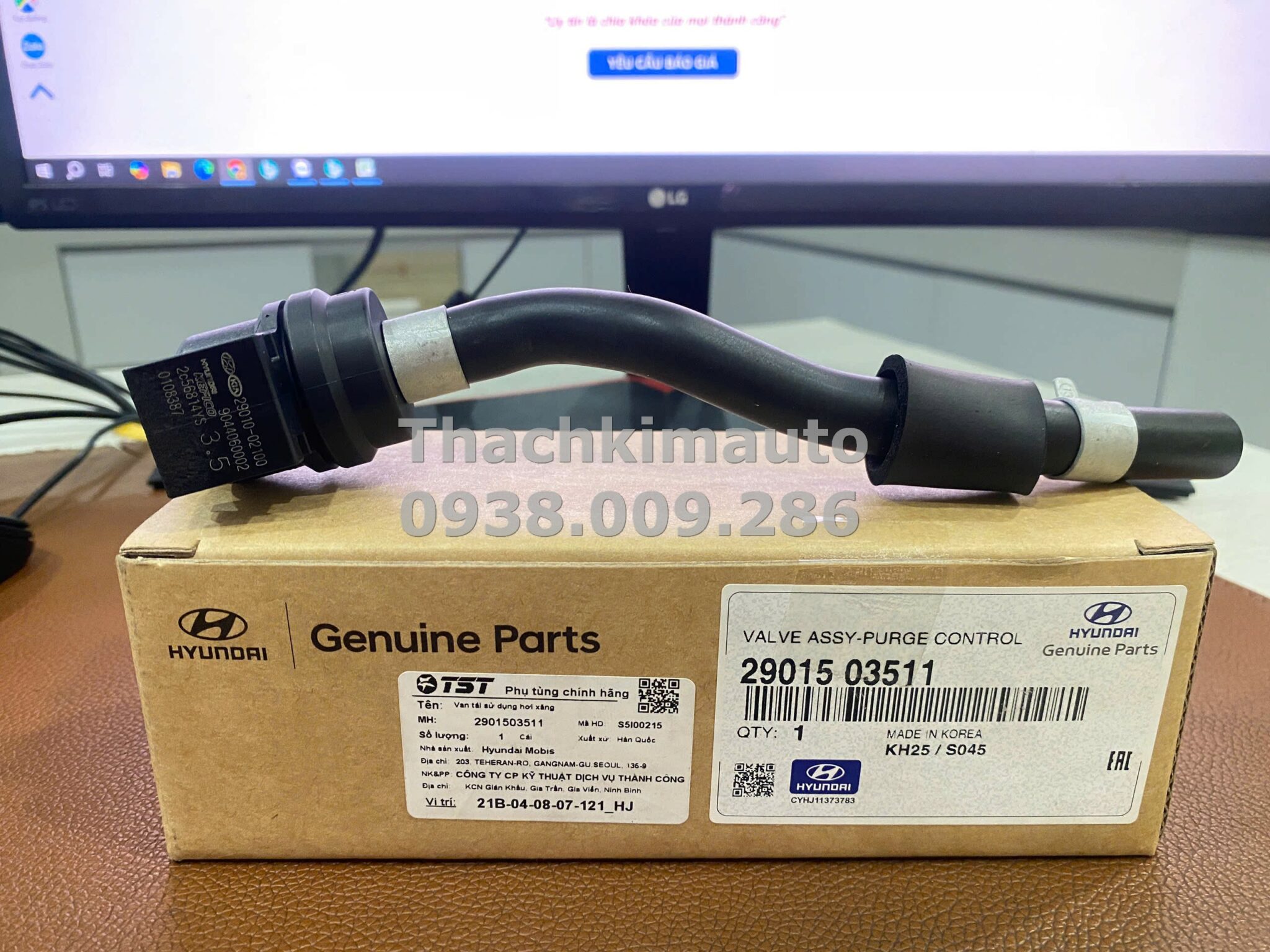 Van tái sử dụng hơi xăng Hyundai Accent 2018-2020