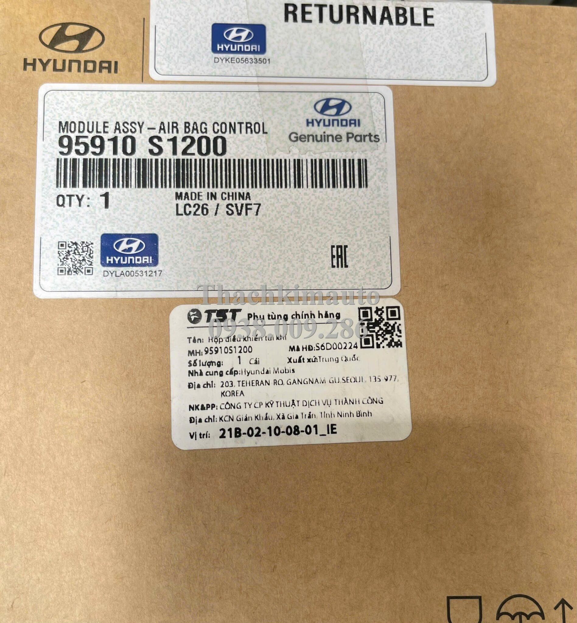 Hộp điều khiển túi khí Hyundai Santafe 2018-2019 - Ảnh 4